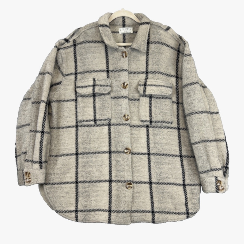 ZSUPPLY Trucker Plaid Shacket